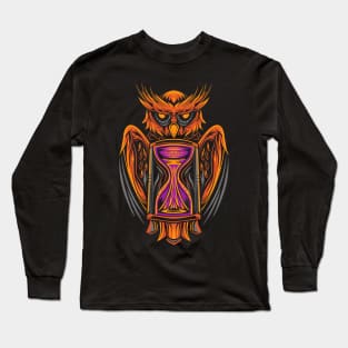 Owl with Hourglass Long Sleeve T-Shirt